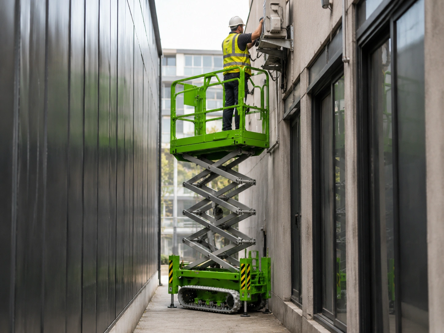 Narrow Access Work application of crawler lifts